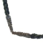 CHROME HEARTS Chrome Hearts LEATHER BRAID SCROLL колье кожа Blade колье черный / серебряный 
