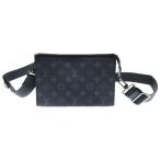 LOUIS VUITTON ルイヴィトン モノグラム エクリプス ガストン・ウェアラブル ウォレット ブラック PVC M81124 ICタイプ ショルダーバッグ