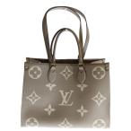 LOUIS VUITTON ルイヴィトン オンザゴーMM モノグラム アンプラントトゥルトレール クレーム レザー トートバッグ ベージュ M45494 RFID