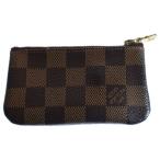 LOUIS VUITTON ルイヴィトン ダミエ ポッシェットクレ バッグチャーム ブラウン ゴールド金具 PVC M62658