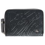 Vivienne Westwood ヴィヴィアンウエストウッド オーブ コンパクトウォレット コインケース シルバー金具 ネイビー レザー