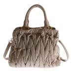 miumiu ミュウミュウ マテラッセ 2WAY ハンドバッグ ショルダーバッグ ピンク レザー レディース