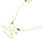 CHANEL Chanel здесь Mark Cube колье короткое колье слоновая кость Gold металлические принадлежности 01P