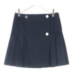 ショッピングbottega BOTTEGA VENETA ボッテガヴェネタ 21AW ラップデザイン プリーツ ミニスカート ブラック レディース 688744