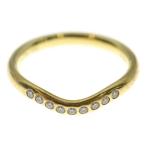 TIFFANY &amp; Co. ティファニー エルサペレッティ カーブドバンド ダイヤ付リング 指輪 Au750YG イエローゴールド レディース