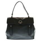 YVES SAINT LAURENT イヴサンローラン ミューズトゥ ハンドバッグ ブラック レザー 229680 シルバー金具