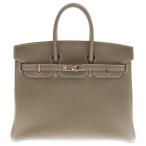 HERMES エルメス バーキン25 エトゥープ トゴ レザーハンドバッグ グレージュ SV金具 B刻印