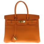 HERMES エルメス バーキン30 オレンジ ヴォーエプソン ハンドバッグ □K刻印 ゴールド金具