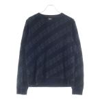 FENDI フェンディ FFロゴ ベロア クルーネックスウェットトレーナー ブラック FY0178 AHCA