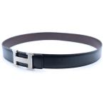 HERMES エルメス コンスタンス Hベルト #85 ブラウン×ブラック レザー シルバー金具 □O刻印