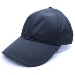 ショッピングPRADA PRADA プラダ Re-Nylon リナイロン ロゴ刺繍 ベースボールキャップ 帽子 ブラック 2HC274