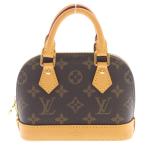 LOUIS VUITTON ルイヴィトン モノグラム ナノアルマ レザーショルダーバッグ ブラウン M82717 レディース
