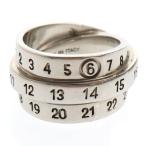 MM6 Maison Margiela エムエムシックスメゾンマルジェラ TRIPLE LOGO トリプルロゴ ニューメリック シグネチャー リング シルバー 指輪