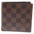 LOUIS VUITTON ルイヴィトン ダミエ ポルトフォイユマルコ レザー二つ折り財布 ブラウン N61675