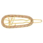LOUIS VUITTON ルイヴィトン バレッタ マイLV チェーン ストラス ラインストーン ゴールド GP M02088