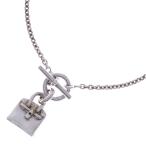 HERMES エルメス アミュレット バーキン ペンダント チェーン ネックレス シルバー