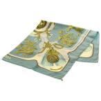 HERMES エルメス カレ90 TSUBASU スカーフ ライトブルー×ベージュ