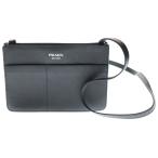 PRADA プラダ ショルダーバック サフィアーノ ミニバッグ ブラック レザー シルバー金具