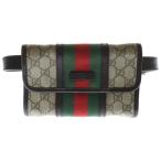 Gucci GGs шкив m Sherry линия сумка на плечо сумка-пояс сумка "body" ремень сумка Brown × бежевая кожа ×PVC 152597