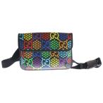 GUCCI Gucci GG носорог ketelik сумка "body" сумка-пояс черный × многоцветный PVC× кожа 598113