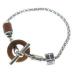 HERMES エルメス メリメロ ブレスレット チェーン シルバー バッファローホーン×メタル