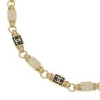 CHANEL Chanel здесь Mark блок Logo колье короткое колье Gold × черный × белый GP