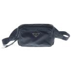 PRADA Prada треугольник Logo plate талия сумка "body" нейлон черный 1BL010