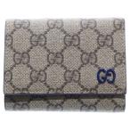 ショッピングＧＧ GUCCI グッチ GGスプリーム ディテール付き 三つ折り財布 コンパクトウォレット コインケース ベージュ レザー 769225 シルバー金具