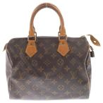 LOUIS VUITTON ルイヴィトン モノグラム スピーディ25 レザーハンドバッグ ミニボストンバッグ ブラウン M41528