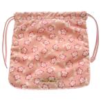 ショッピングMIUMIU miumiu ミュウミュウ 巾着ポーチ ハンドバッグ ミニバッグ 花柄 フラワーモチーフ ピンク ナイロン