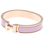 HERMES エルメス クリッククラック Hバングル ブレスレット ピンクゴールド×ピンク
