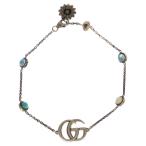 GUCCI Gucci двойной G браслет mother *ob* pearl silver бирюзовый голубой 