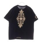 CHROME HEARTS クロムハーツ Floral Cross T-shirt フローラルクロス プリント半袖Tシャツ カットソー ブラック