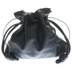 ショッピングロエベ LOEWE ロエベ フラメンコノット ショルダーバッグ 巾着バッグ ミニバッグ ブラック レザー ゴールド金具