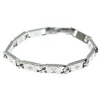 ショッピングヴィトン LOUIS VUITTON ルイヴィトン モノグラム タイドアップ ブレスレット チェーン シルバー M0921M