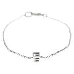 ショッピングau GUCCI グッチ Gキューブ ブレスレット Au750 K18 WG ホワイトゴールド