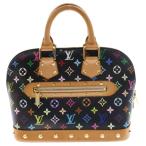 LOUIS VUITTON ルイヴィトン モノグラムマルチカラーアルマレザーハンドバッグ ブラック M92646