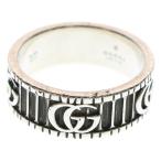 GUCCI グッチ GGマーモント ダブルG ワイド リング 指輪 シルバー 551899