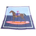 HERMES エルメス カレ65 SURFING FUN サーフィンファン ブルー系 シルク 馬