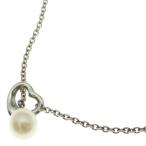 TIFFANY&amp;Co Tiffany Open Heart пресная вода жемчуг колье подвеска цепь серебряный SV925 5.7g