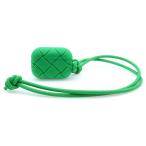 BOTTEGA VENETA ボッテガヴェネタ AirPods Pro ケース イントレチャート ラバー ストラップ バッグチャーム グリーン 691715