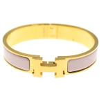 HERMES エルメス クリッククラックPM ブレスレット Hバングル ピンク×ゴールド GP×エナメル