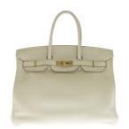 HERMES エルメス バーキン35 クレ トゴ ハンドバッグ ゴールド金具 X刻印