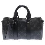 LOUIS VUITTON ルイヴィトン モノグラムエクリプス キーポルバンドリエール25 2WAYレザーハンドバッグ ショルダーバッグ ブラック M46271