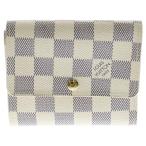 LOUIS VUITTON ルイヴィトン ダミエ アズール ポルトフォイユ エリーズ 3つ折り財布 コンパクトウォレット アイボリー PVC ゴールド金具 N61733