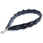 FENDI フェンディ フラワーモチーフ スタッズ ショルダーストラップ レザー シルバー金具