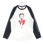 シュプリーム 16SS Betty Boop Raglan L/S Tee ベティブープ アームロゴ プリント クルーネック ラグラン ロングスリーブ 長袖Tシャツ