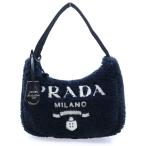 ショッピングプラダ PRADA プラダ ワンショルダーバッグ ハンドバッグ テリー ネロ×ビアンコ ブラック×ホワイト スプーニャ 1NE515 シルバー金具
