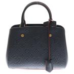 ショッピングLOUIS LOUIS VUITTON ルイヴィトン モノグラム・アンプラント モンテーニュBB 2wayハンドバッグ ショルダーバッグ ネイビー レザー M41053