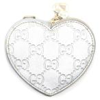 GUCCI グッチ GGシマ ハート コインケース シルバー レザー 小銭入れ 152615